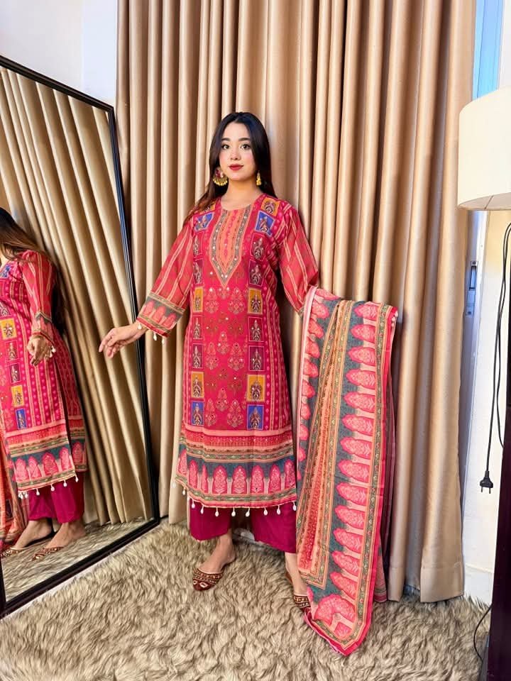 Georgette Readymade Three Piece-P0251